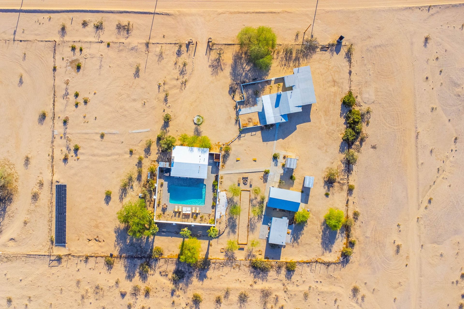 Wonder Valley Ranch three-acre compound from above