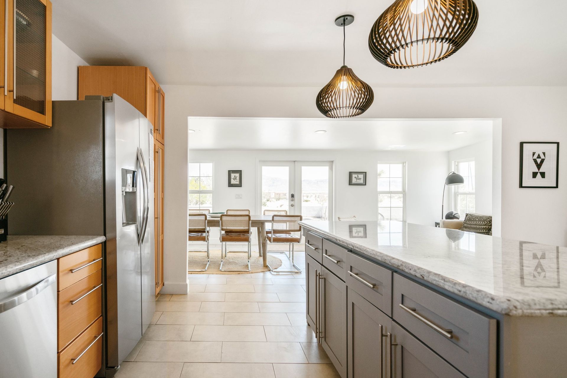Wonder Valley Ranch kitchen with island