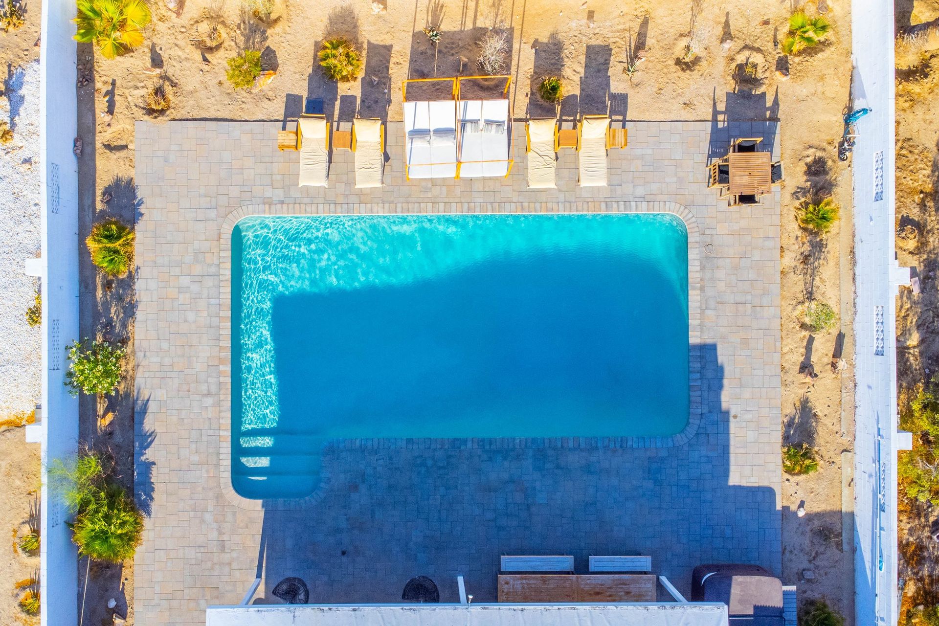 Wonder Valley Ranch pool from above