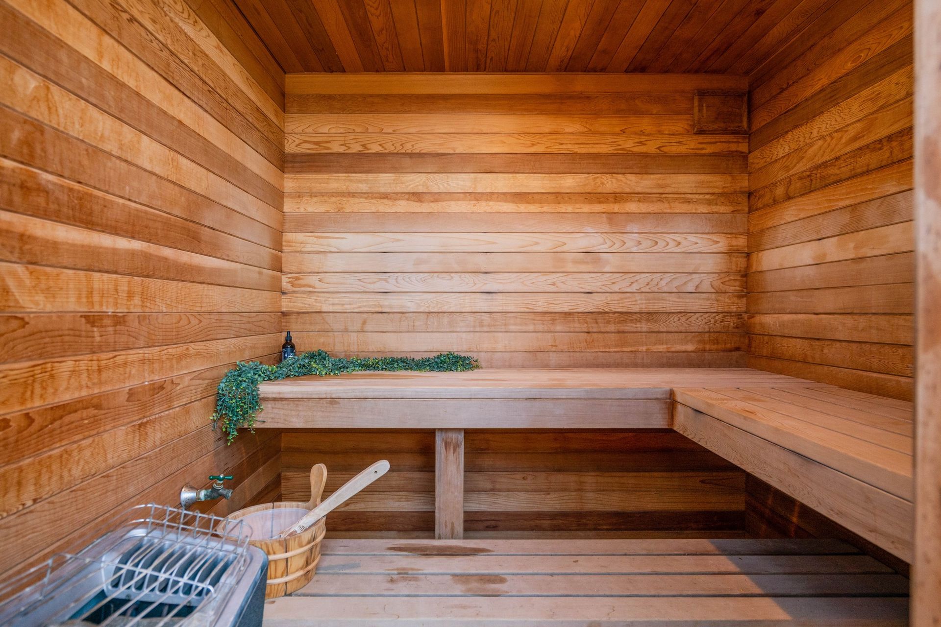 Wonder Valley Ranch dry sauna interior